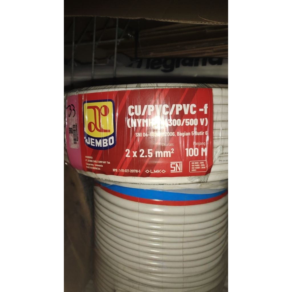 kabel 2x2,5 nymhy 100m jembo serabut