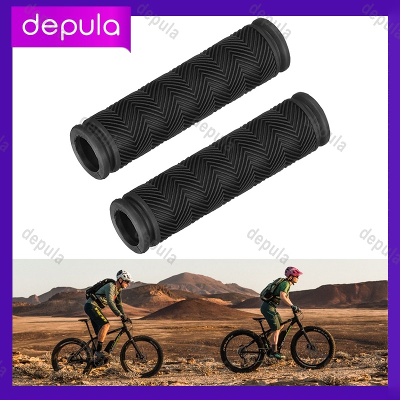 1 Pasang Handgrip Handle Sepeda MTB BMX Hitam Panjang 12cm Handel Karet Lentur Grip Hand Grip Sepeda