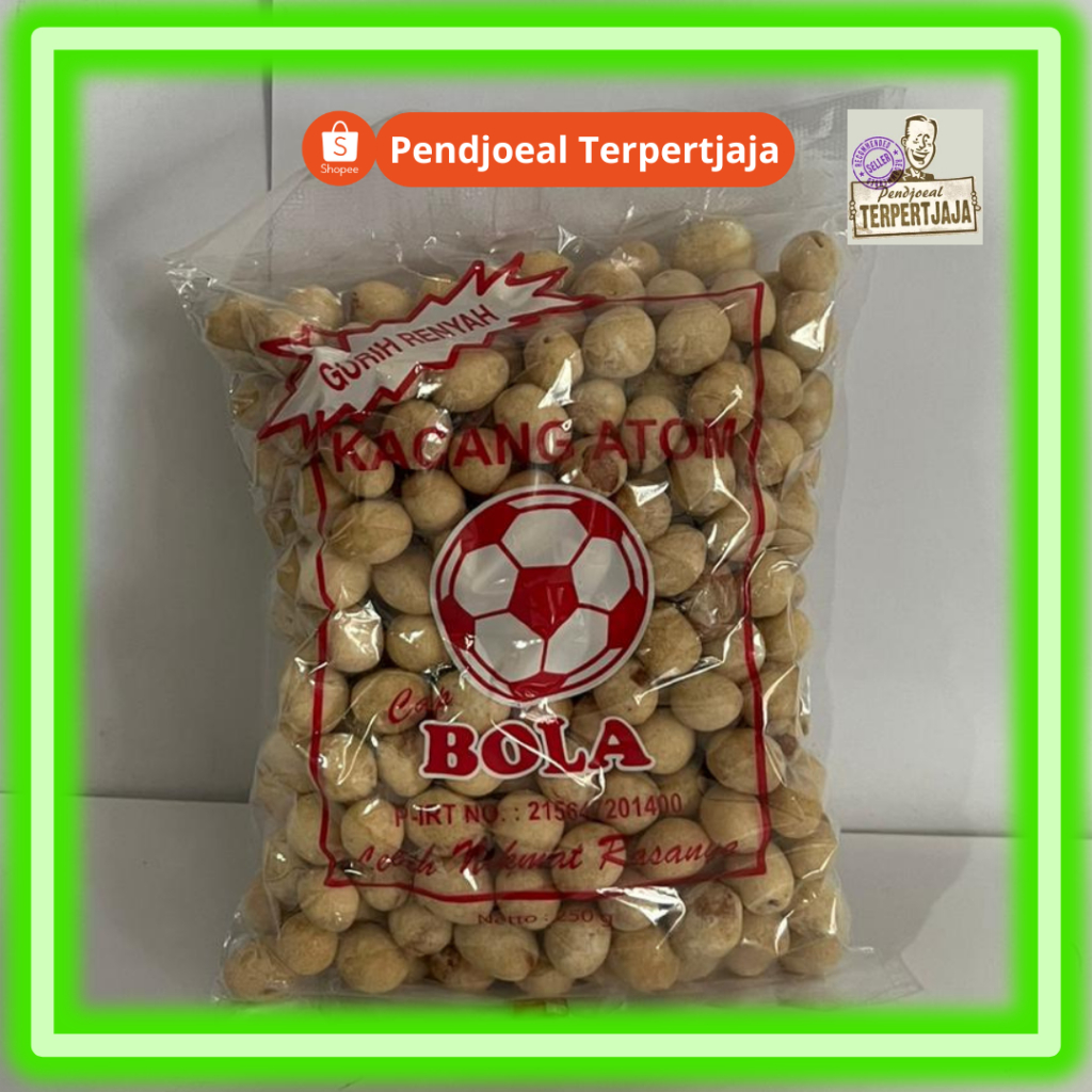 

Kacang Atom Cap Bola 250gram (Kemasan Kecil) - Gratis Packing Dus Pengiriman Luar Kota