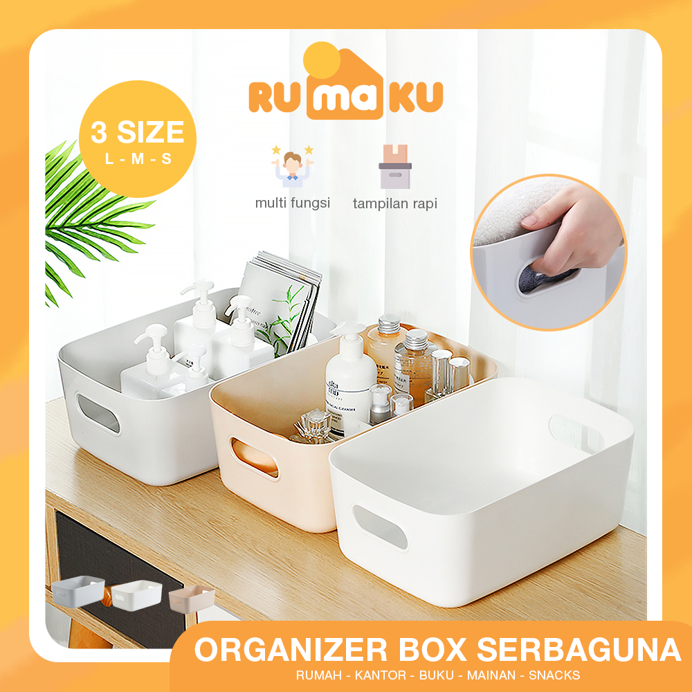 Rumaku Kotak Penyimpanan Serbaguna Storage Box Plastik Organizer Multifungsi Bin Pantry