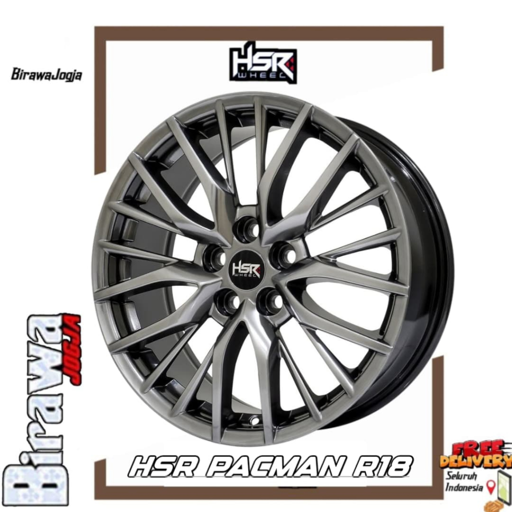 Velg Racing HSR Cocok Untuk Mobil Alphard, Innova, Camry Type HSR PACMAN Ring 18