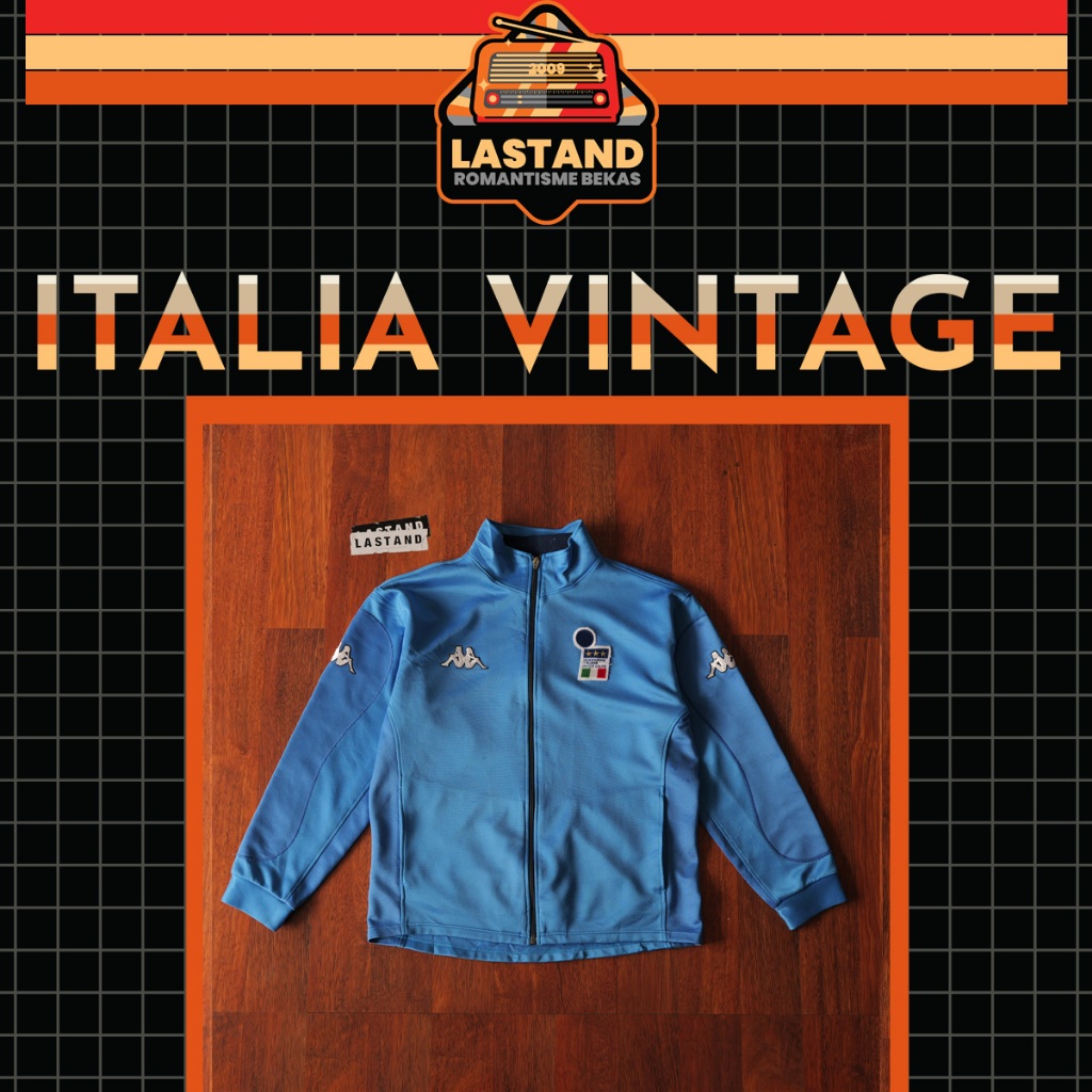 Jaket Tracktop KAPPA Timnas Italia Vintage