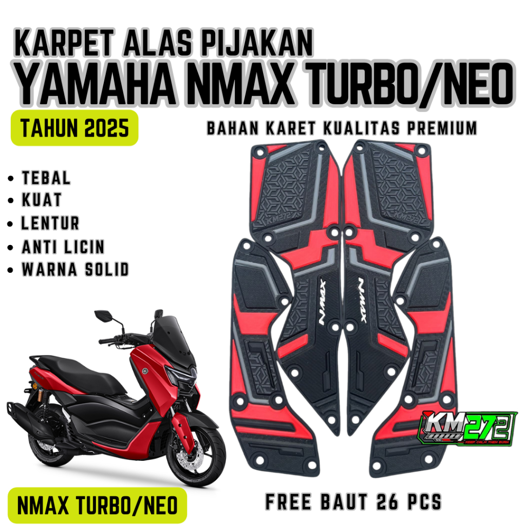 KARPET ALAS PIJAKAN MOTOR YAMAHA NMAX TURBO/TECH MAX/NEO / AKSESORIS VARIASI NMAX TURBO