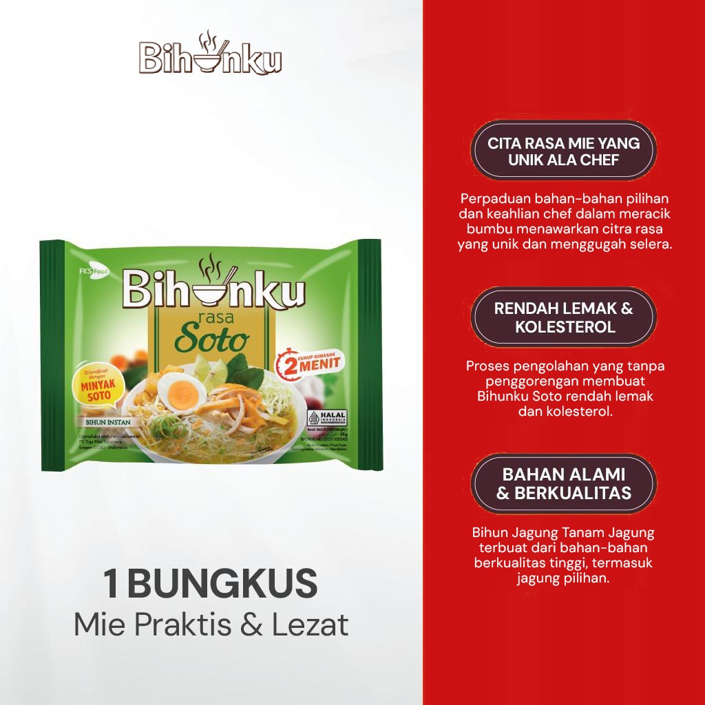 

Bundling - Bihunku Instan - Soto - 55gr - 12pcs