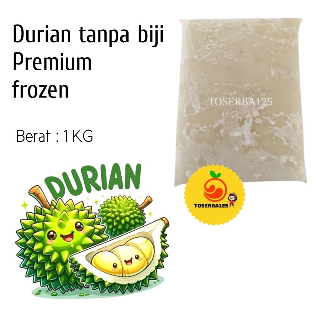 

Buah beku Daging durian premium frozen 1kg - TOSERBA125