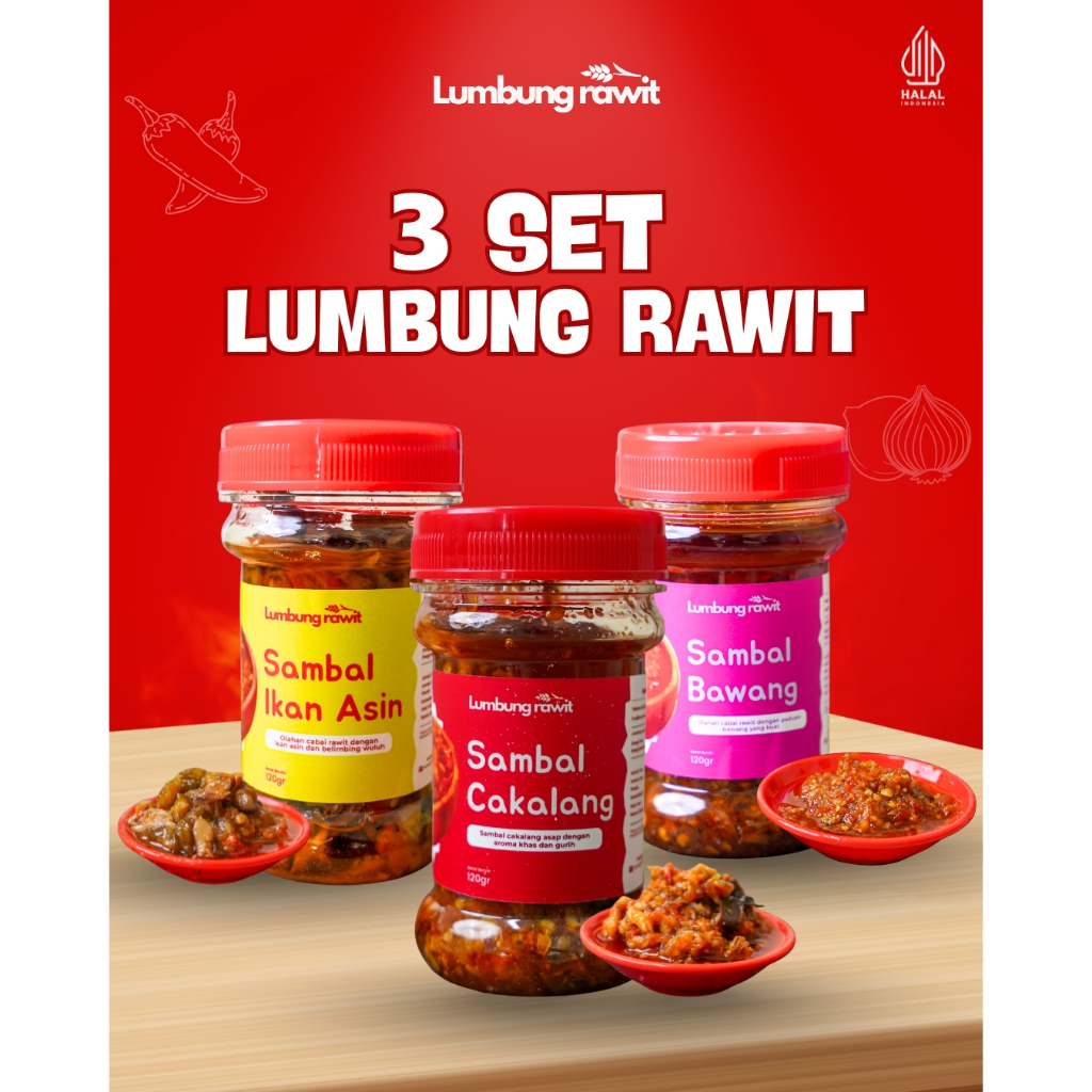 

3 SET SAMBAL LUMBUUNG RAWIT (120gr x 3pcs)