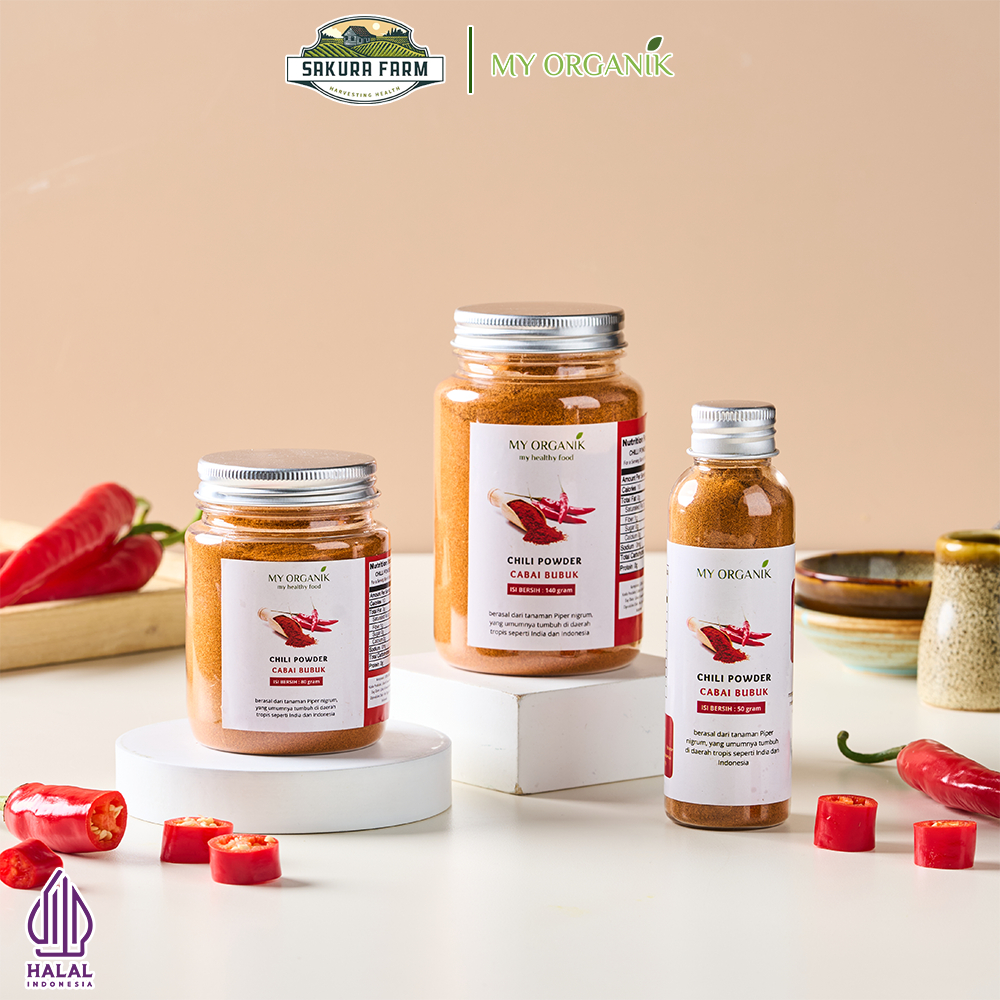 

My Organik Chilli Powder Cabe Cabai Bubuk Halus Murni Organik