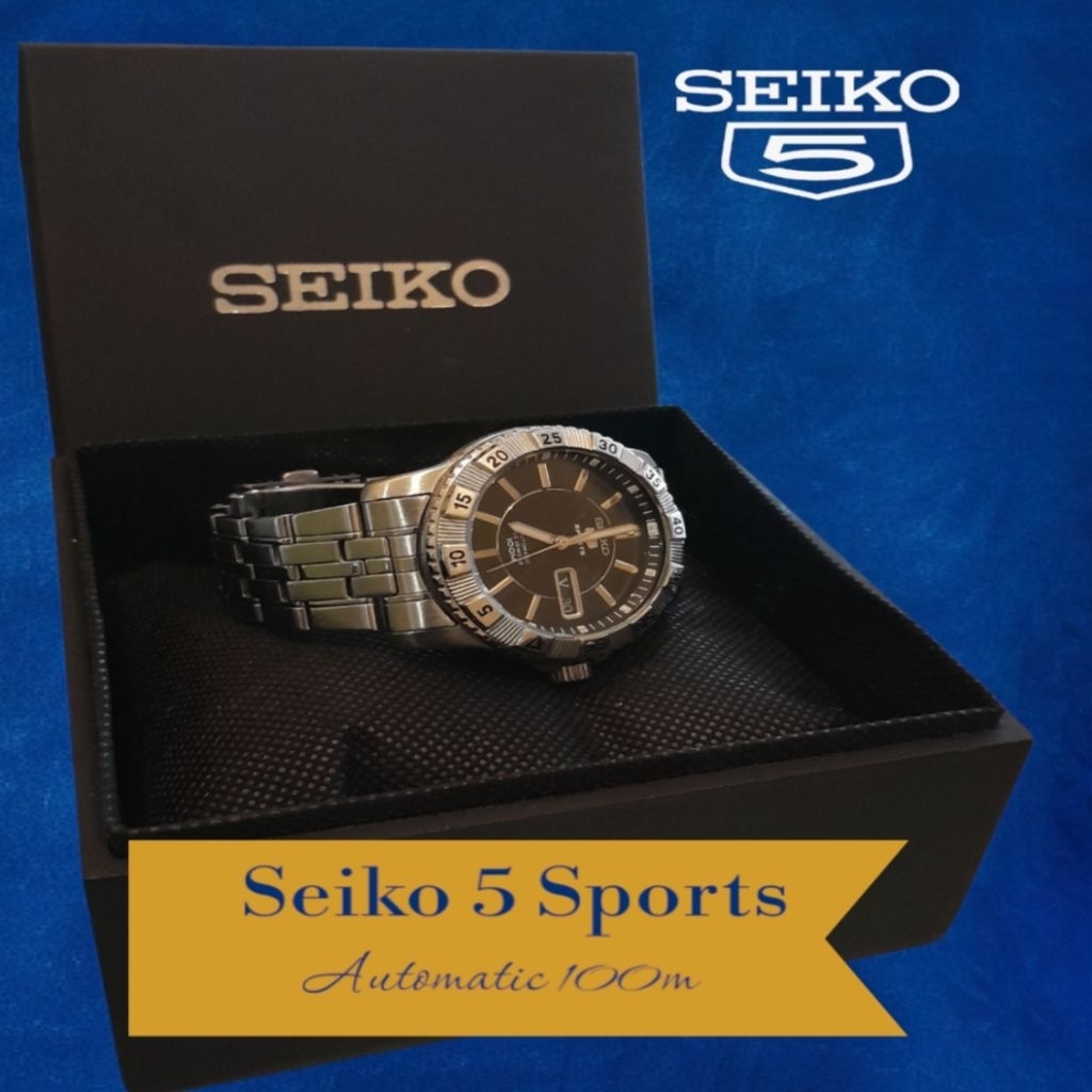 Jam Seiko 5 Sports Automatic 23 jewels 100m SNZJ33 (Authentic Watch)