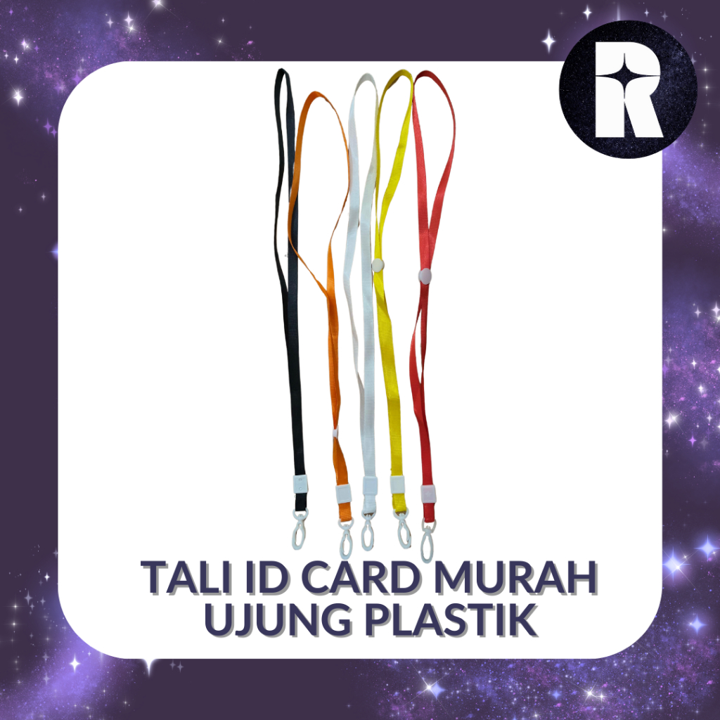 TALI ID CARD MURAH UJUNG PLASTIK
