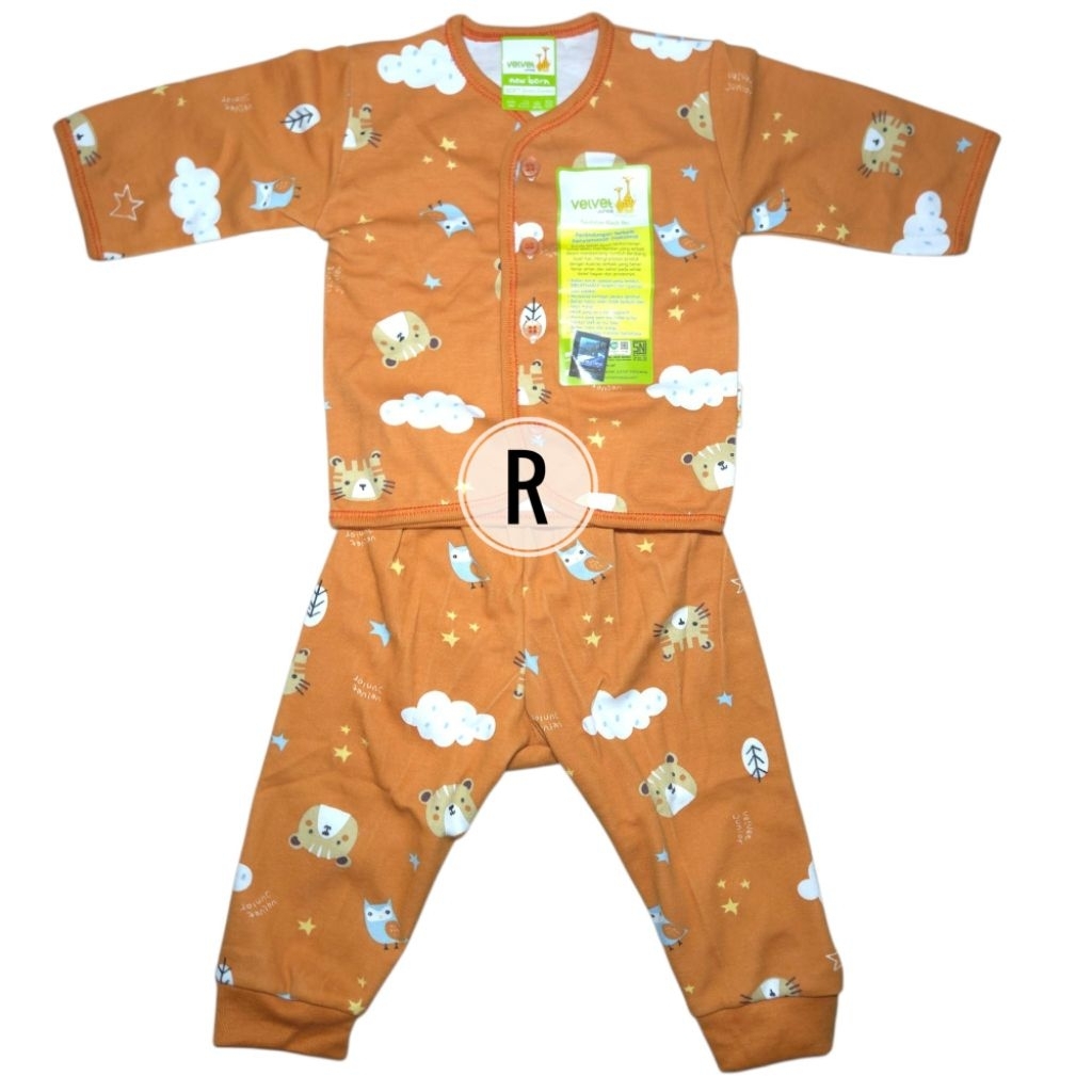 Baju Bayi Velvet Junior Setelan Panjang New Born Velvet 0-3 bulan