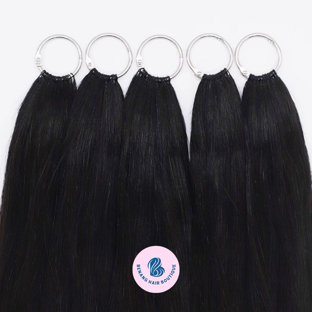 Rambut Sambung Benang Keratin Premium - Rambut Asli Manusia