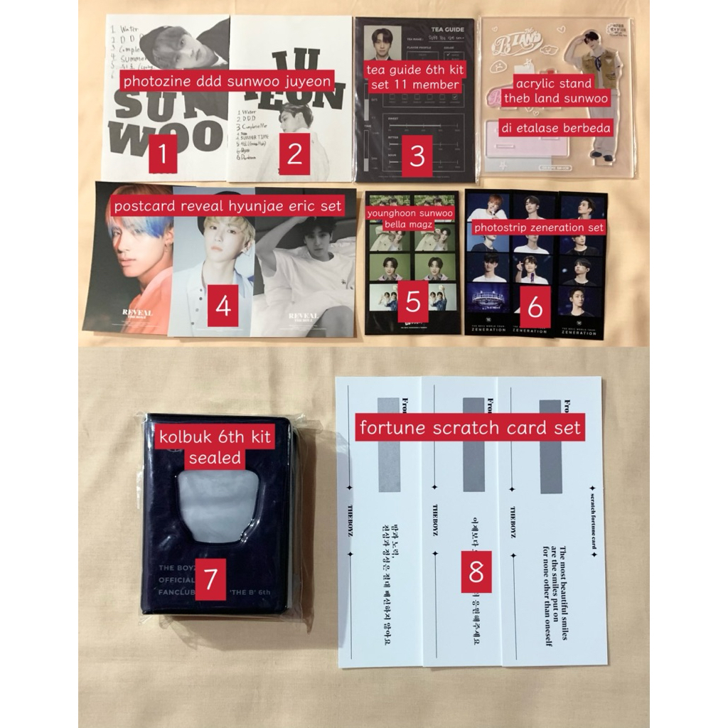 official merch the boyz tbz sunwoo juyeon hyunjae younghoon eric kolbuk collect book pvc photo zine 