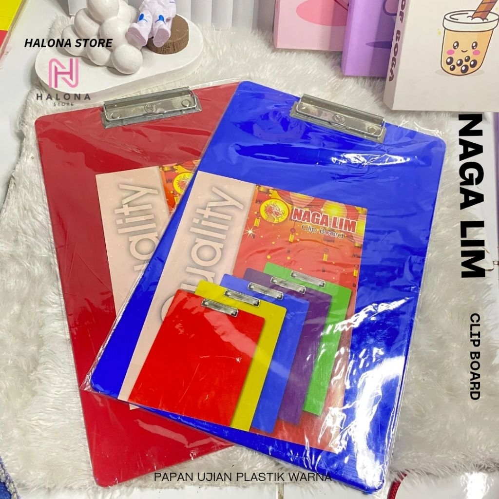 Papan Ujian / Clip board Plastik Warna