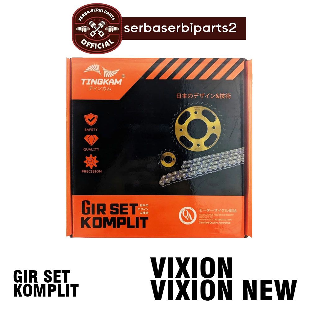rantai girset gear set komplit VIXION / VIXION NEW motor