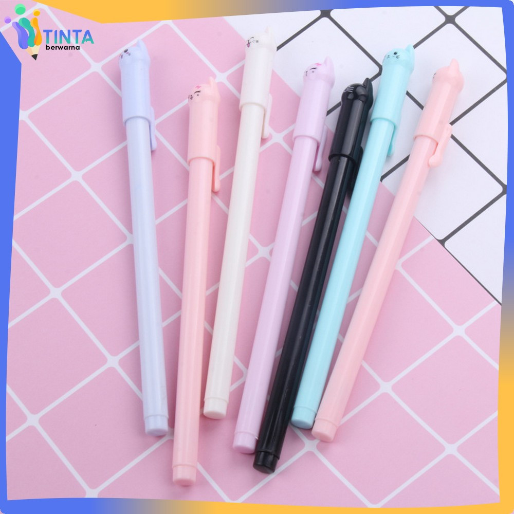 

Pena Unik Bolpen Motif Kucing Lucu Stationary Alat Tulis / Pulpen Gel Karakter Kartun Kucing Tinta Berwarna A14