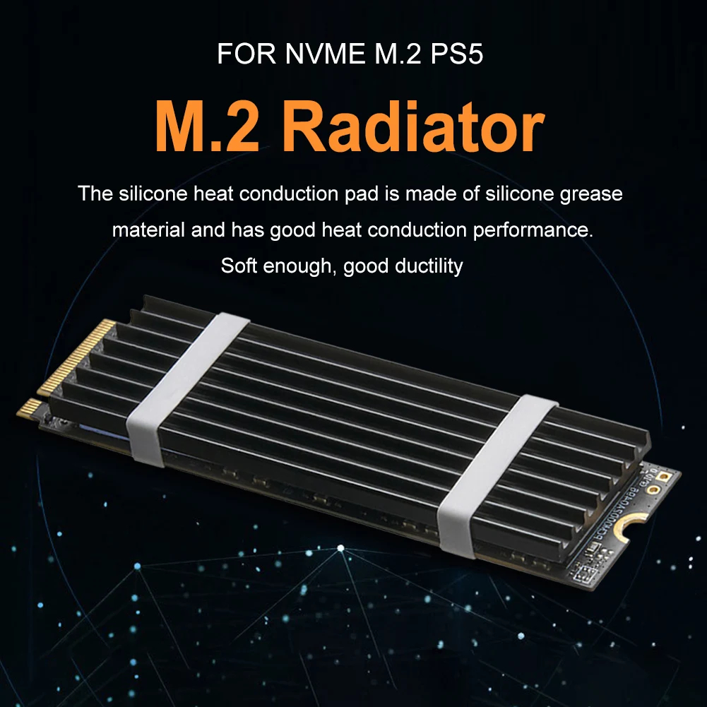 HEATSINK M.2 SSD NGFF NVME LAPTOP NOTEBOOK COOLING Aluminium alloy dan Silikon M2 GOLD / HEATSINK NV