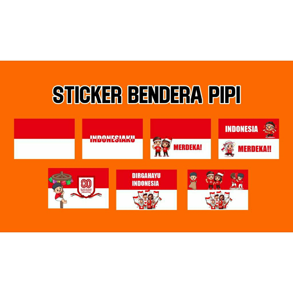 

sticker pipi / sticker merah putih / sticker 17agustusan