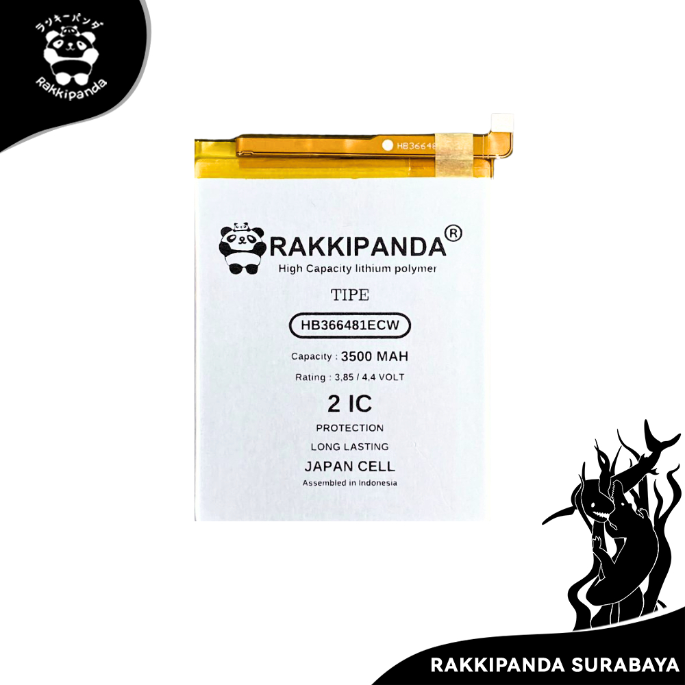 Baterai Rakkipanda HB366481ECW Ascend P9/Honor 8/Nova 2 Lite/Honor 9I/Honor 9 Lite/Honor P9 Lite/P20