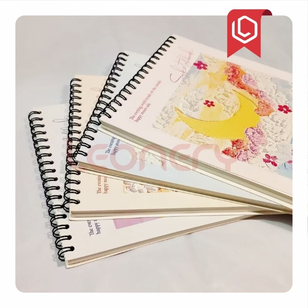 

Leonery Sketchbook A5 Buku Gambar A5 Buku Sketsa Vertikal Jilid Spiral 40 Lembar / 80 Halaman