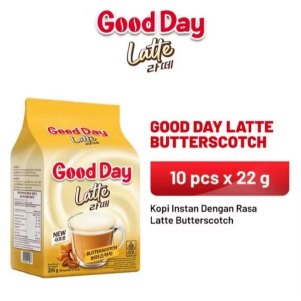 

Good Day Latte Batterscoth Dan Original 1 Dus isi 12 renceng
