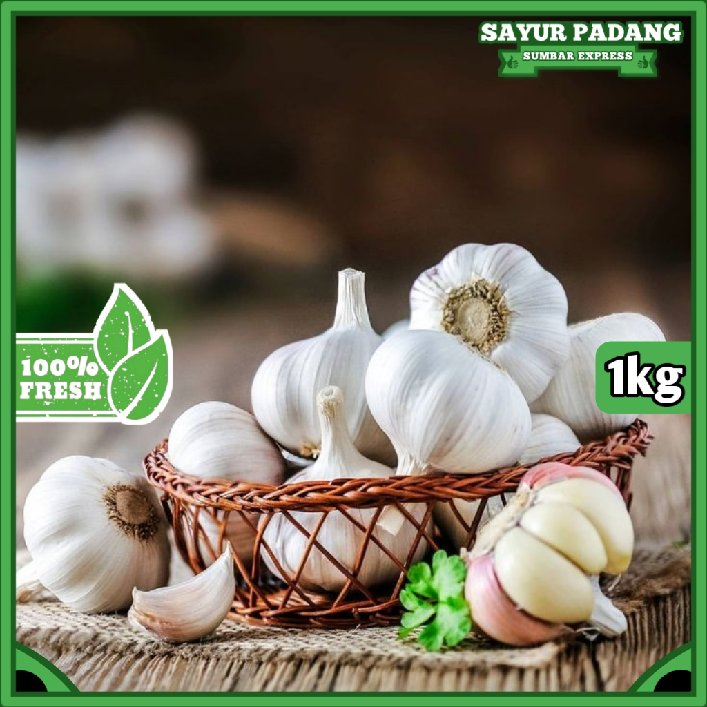 

BAWANG PUTIH KERING 1KG BERSIH FRESH TERMURAH BAWANG LOKAL PADANG