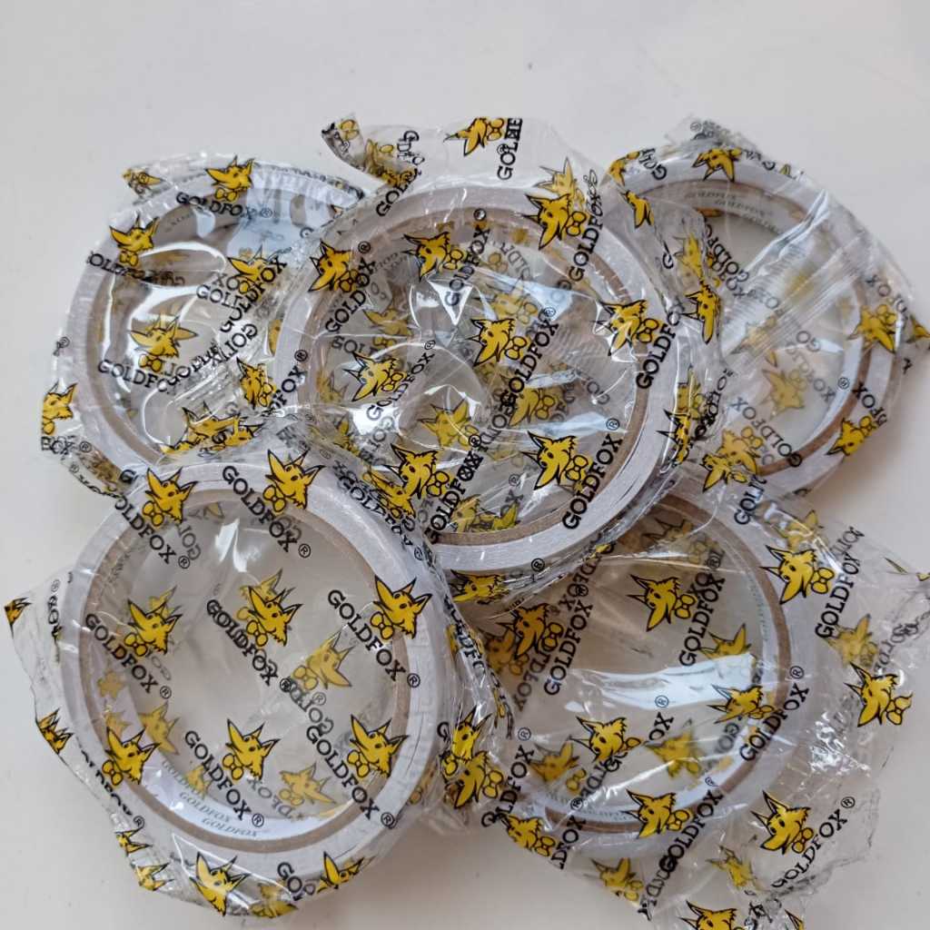 

(1 Pcs) Double Tape Bening GOLDFOX 1/4 inci 6mm x 8m / Lem Perekat 2 Sisi / Isolasi / Slasiban / Selotip