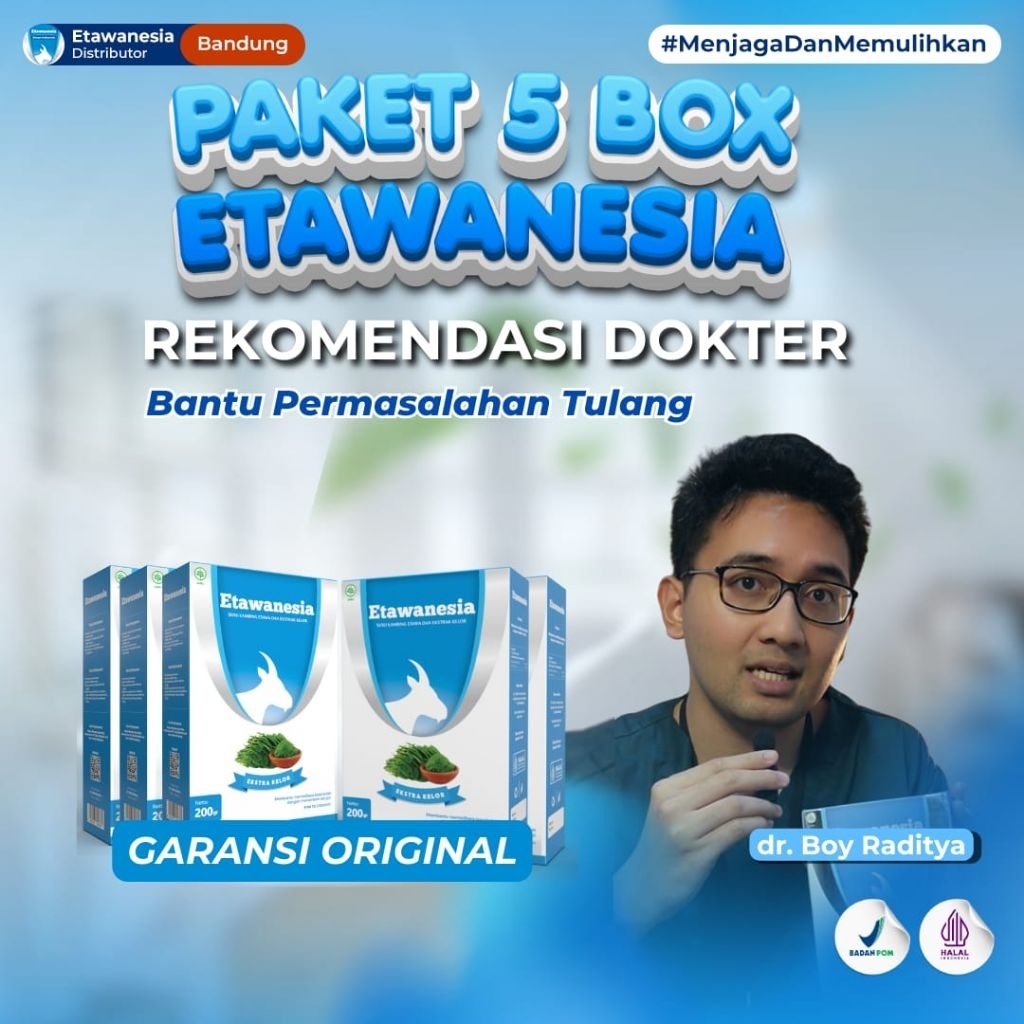 

Susu Kambing Etawa - Etawanesia Original Susu Kambing Etawa Platinum + Ekstrak Moringa Folium - Ekstrak Daun Kelor - Paket 5 Box