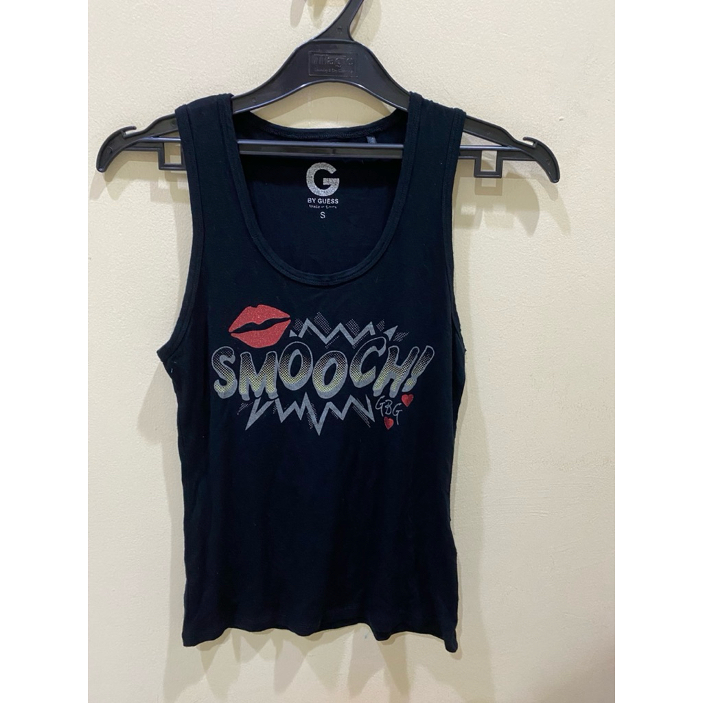 (preloved dewasa) tanktop atasan remaja wanita dewasa black smooch