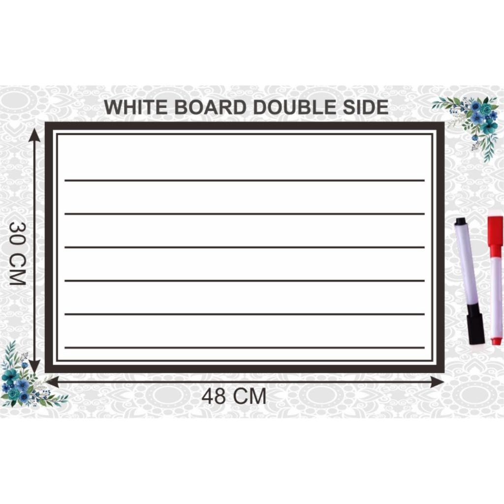 

papan tulis 2 sisi white board double side monthly planner board schedule board buku wipe and clean papan tulis A3
