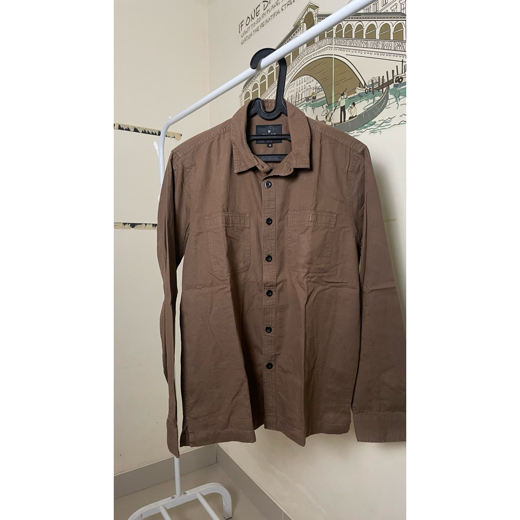 kemeja preppstudio brown tshirt baju pria preloved