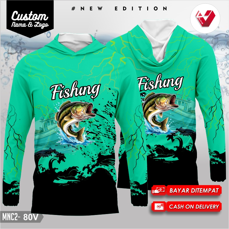 Baju Jersey Mancing / Kaos Fishing / Baju Fishing Mania / Mancing Club FullPrint GRATIS NAMA & LOGO.