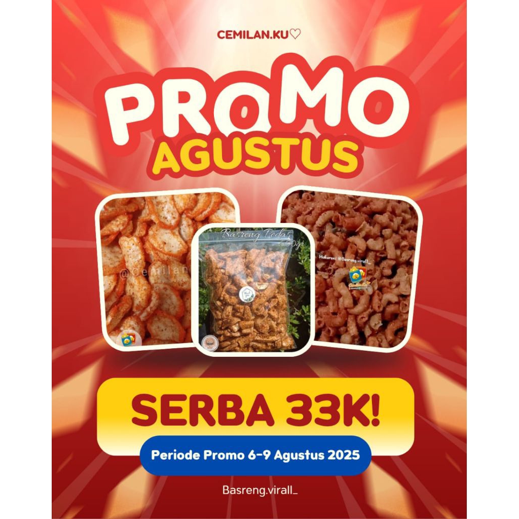 

PROMO BASRENG, MAKARONI, SOSRENG, SEBLAK ENAK GURIH RENYAH