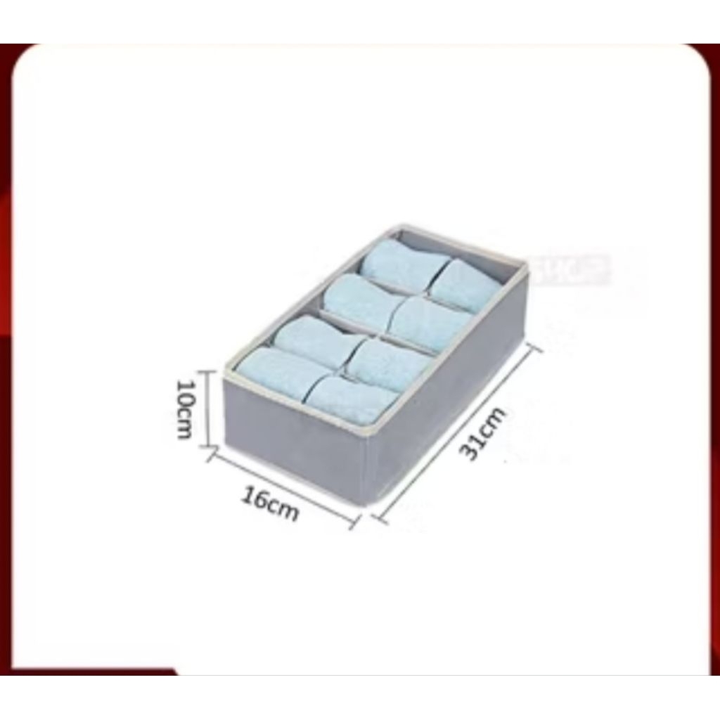 Kotak Penyimpanan Serbaguna Organizer Kain Sekat Laci Lemari Tempat Penyimpanan Celana Dalam Kaos Ka
