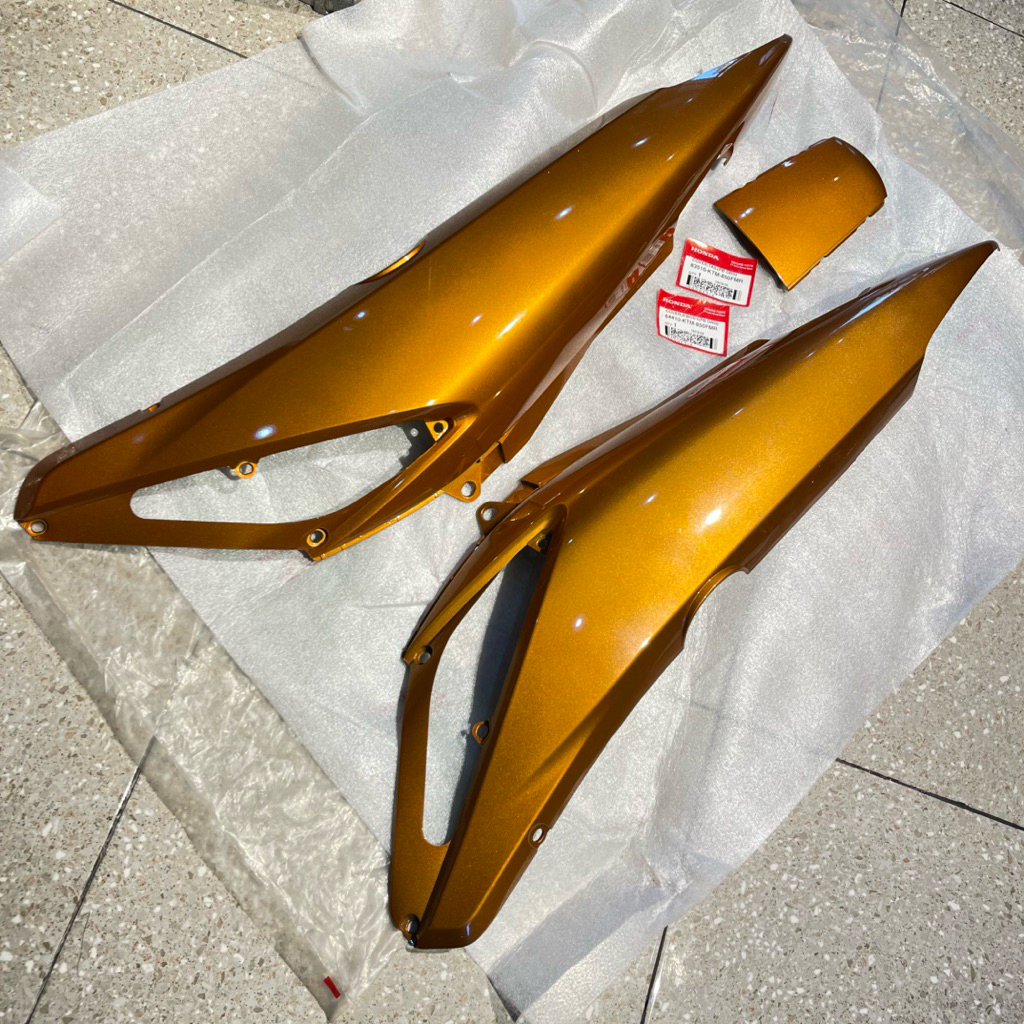 COVER BODY SAMPING BELAKANG SET SUPRA X 125 X125 OLD LAMA BATMAN ORANGE OREN METALIK KANAN KIRI SAMB