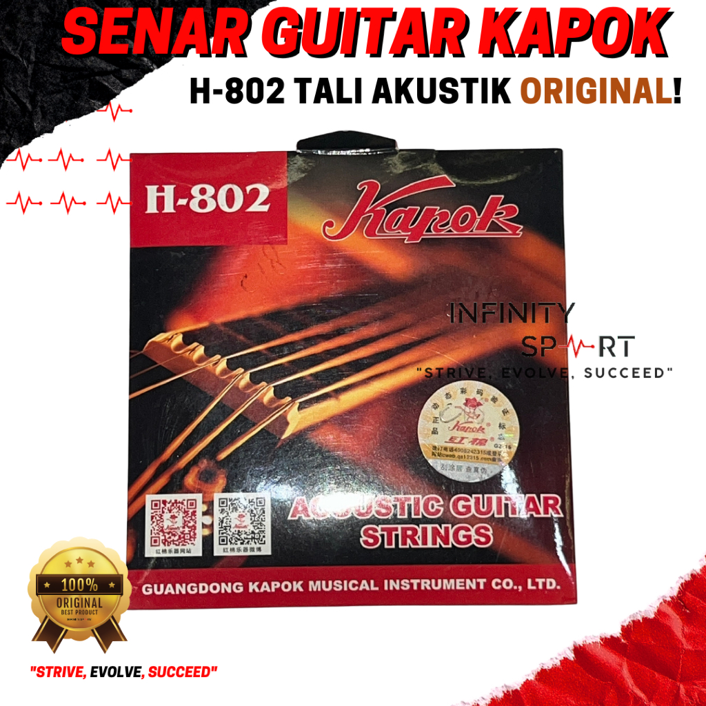 Senar Gitar Akustik Kapok H-802  Light Gauge 0.11–0.52  Stainless Steel + Copper Alloy ORIGINAL