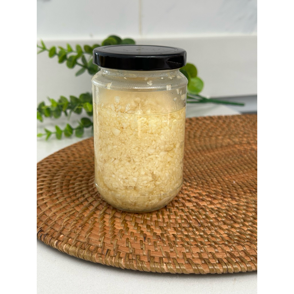 

Bawang putih cincang + Canola oil 500 gram