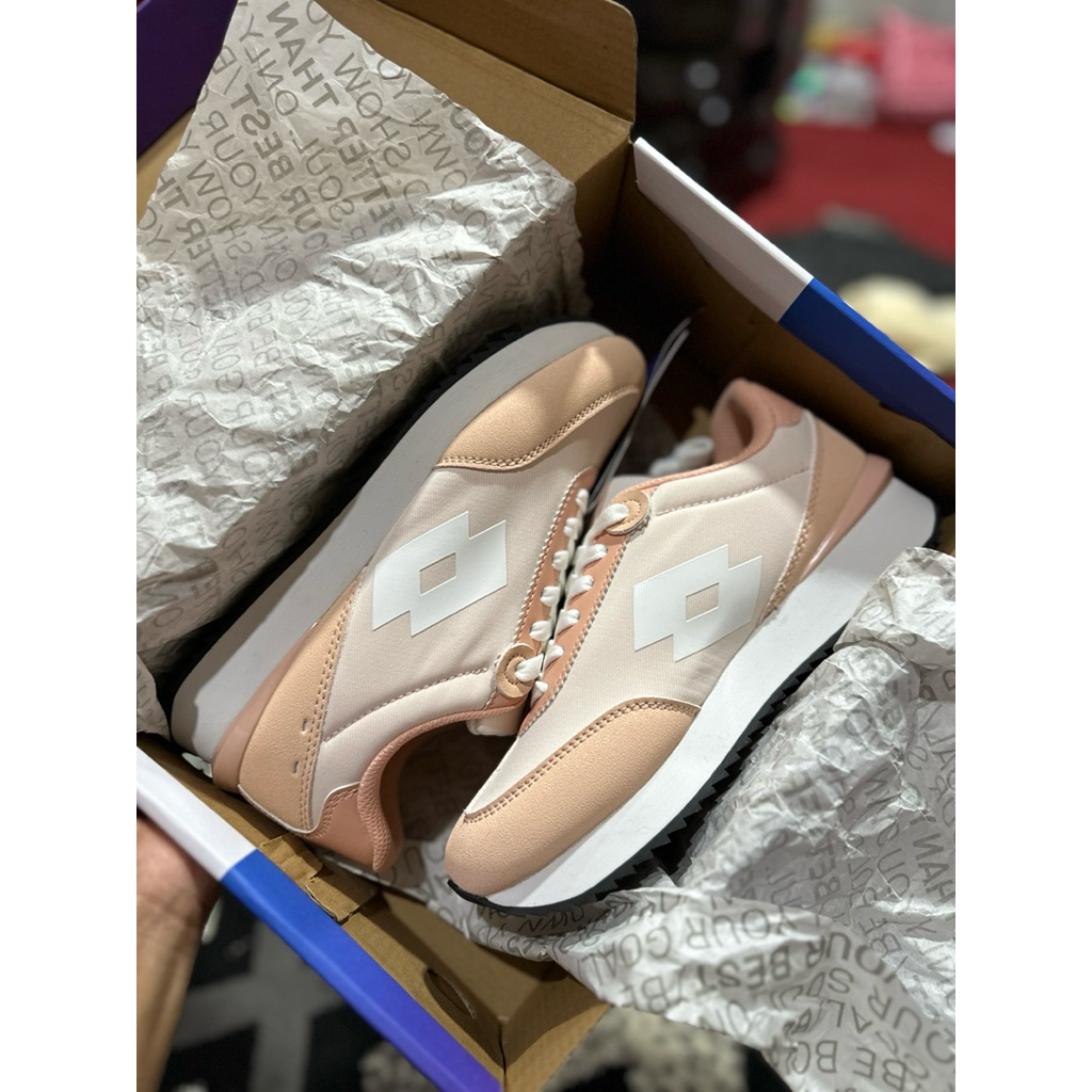 SEPATU SNEAKERS WANITA LOTTO DECU PINK ORIGINAL BNIB