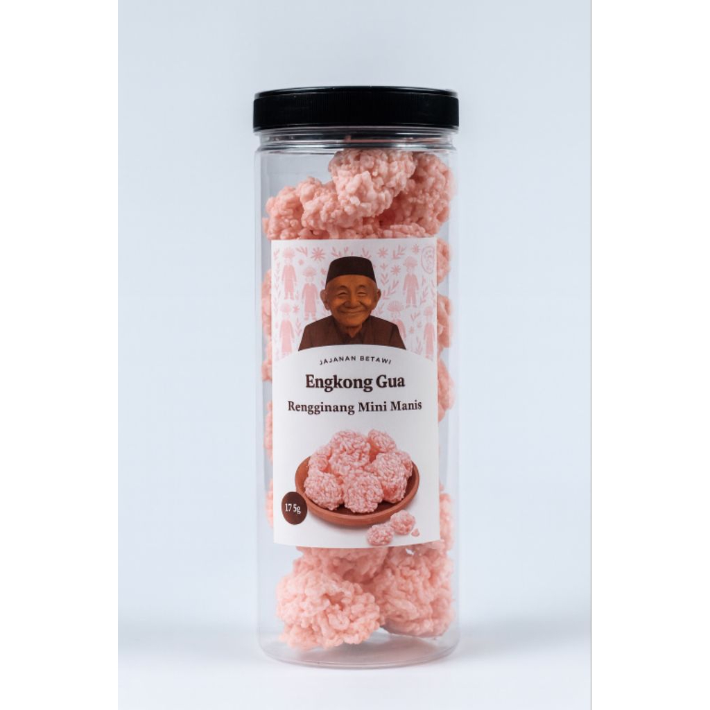 

Rengginang Mini Manis Toples - Kemasan 1.5L isi 175g - Premium Snacks Rice Cracker