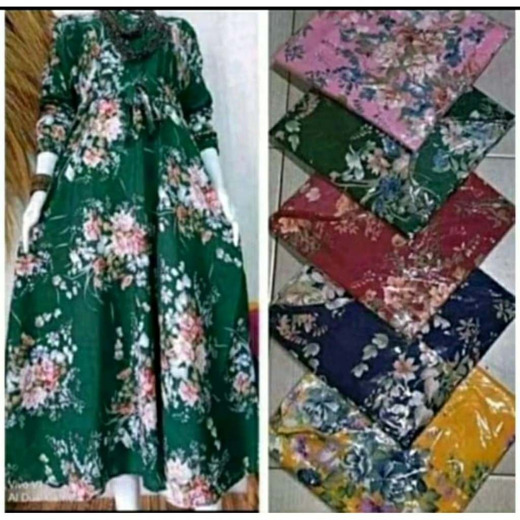 Gamis motif bunga sakura terbaru gamis sakura wanita