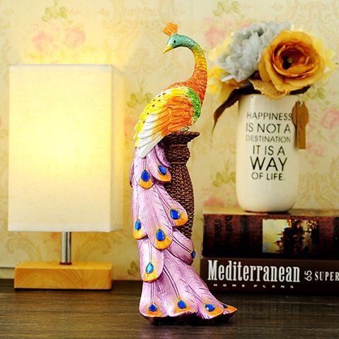 Pajangan Burung Hong Phoenix Patung Burung Merak Elegan Pajangan Burung Merak