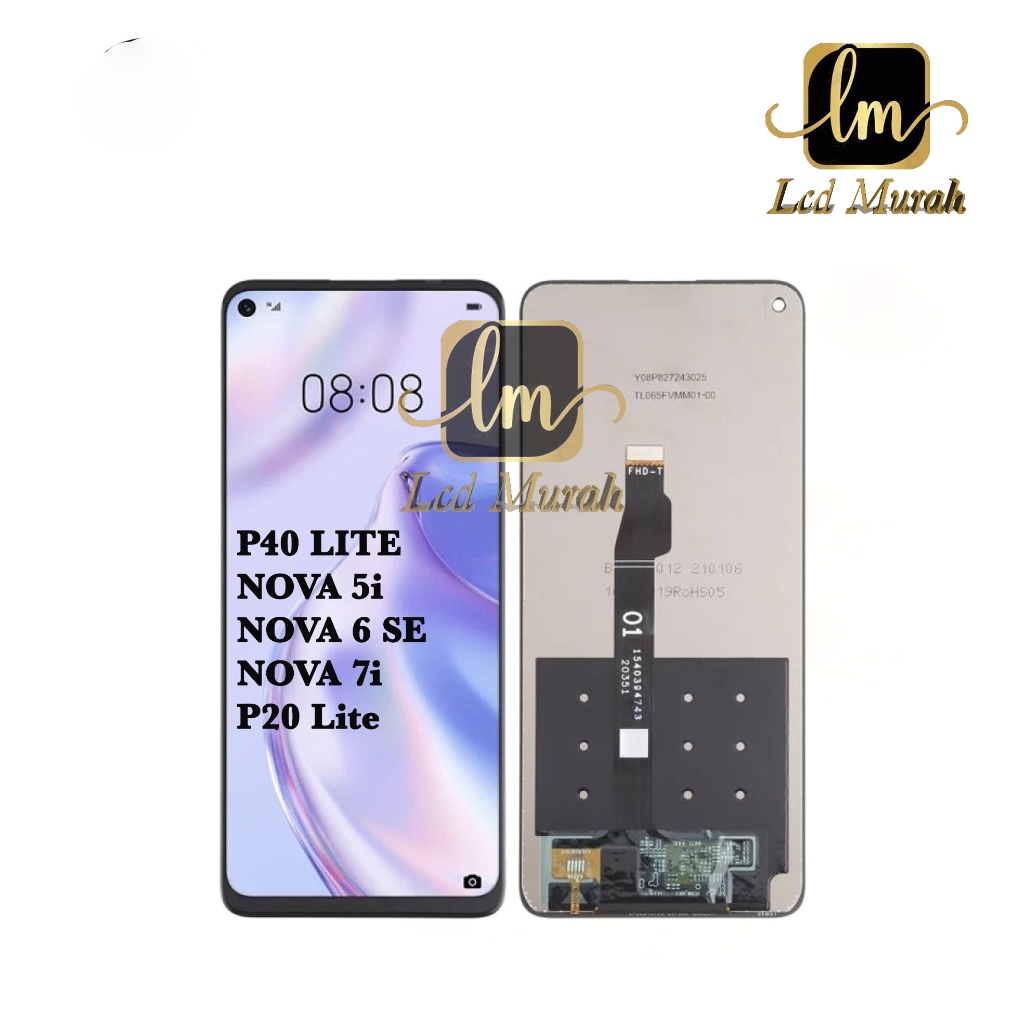 LCD MURAH For Huawei P40 Lite - Nova 5i - Nova 6 SE - Nova 7i - P20 Lite FULLSET +TOUCHSCREEN