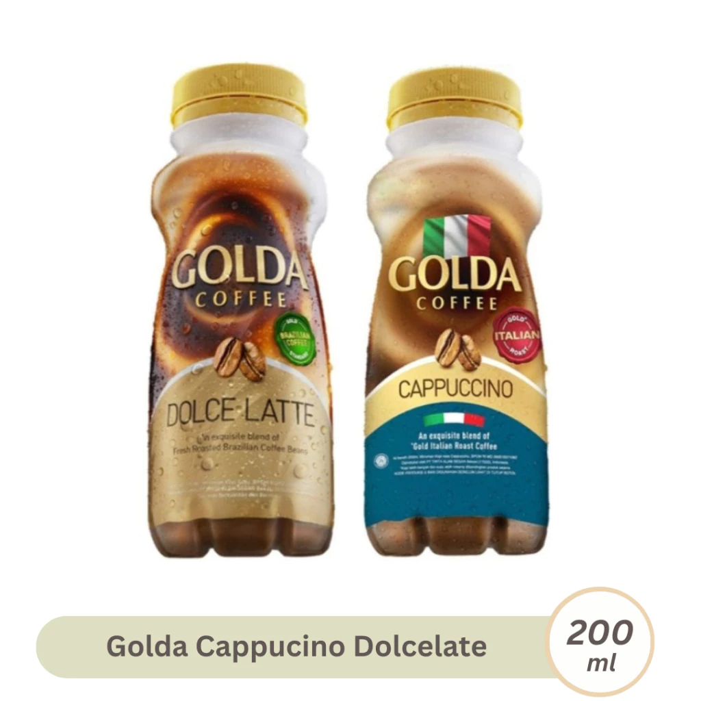 

kopi Golda coffe dolce latte italian Roast cappuccino Minuman 200ml ngopi nongkrong Cappuchino pahit manis dingin
