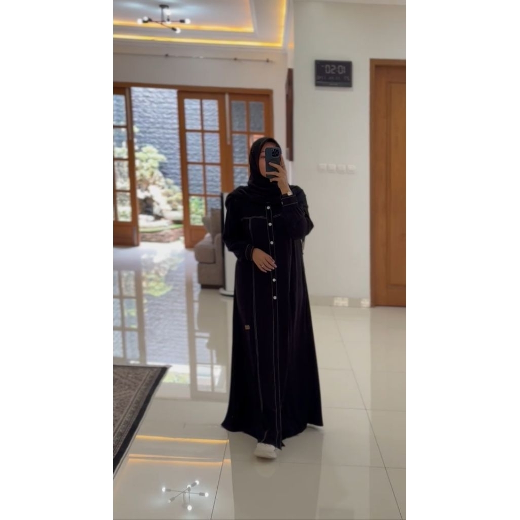 Dress Hitam List by Nadheefa