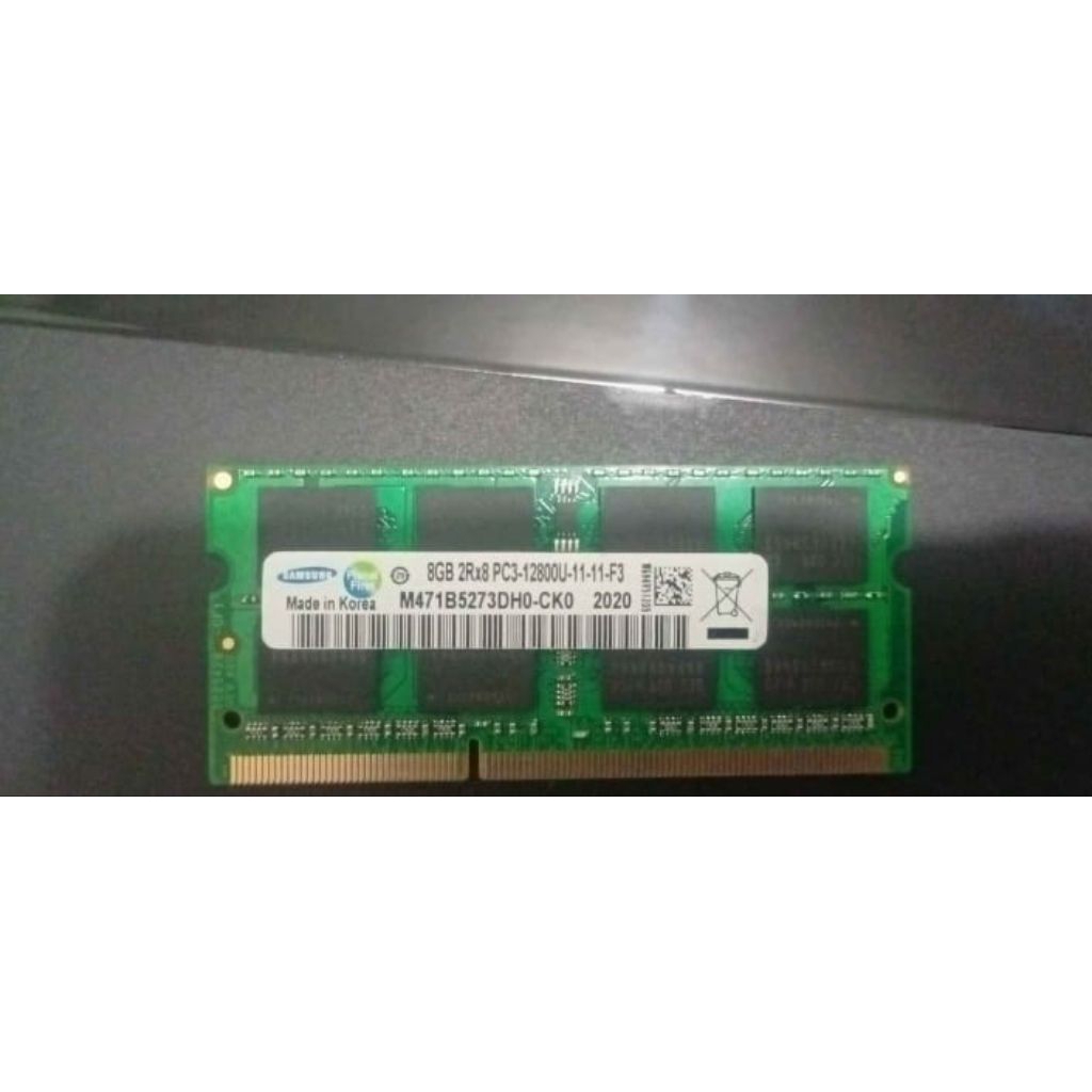 Ram Laptop ddr3 2Rx8 pc 12800u merk Samsung normal