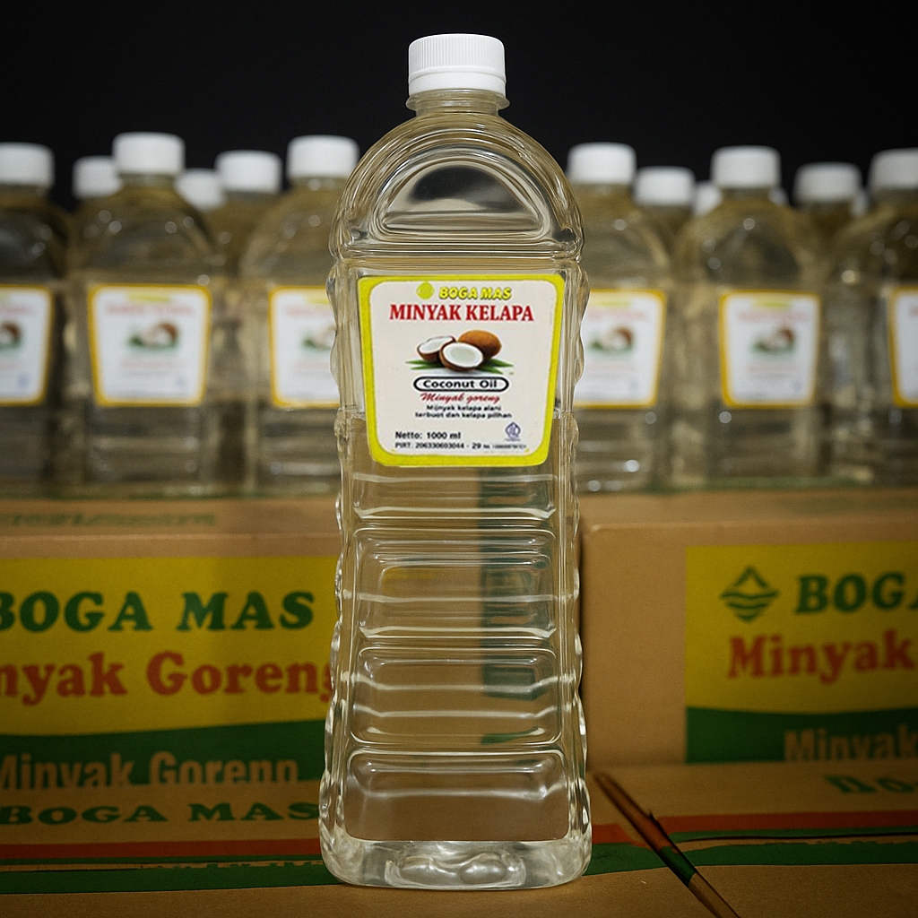 

Minyak Kelapa Murni 1 Karton BOGA MAS, Minyak Klentik, Minyak Goreng Sehat. 1 Karton (12 Botol @1 Liter)
