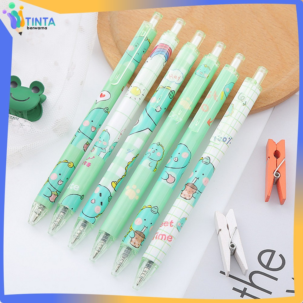 

Pulpen Pelajar Dan Kantor Pena Lucu Motif Dino Imut / Pen Gel Mekanik Motif Cartoon Dinosaur Tinta Berwarna A35