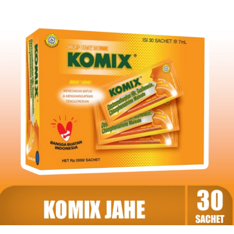 1 Box Komix isi 30 sachet | Komix Obat Batuk - KomixJahe