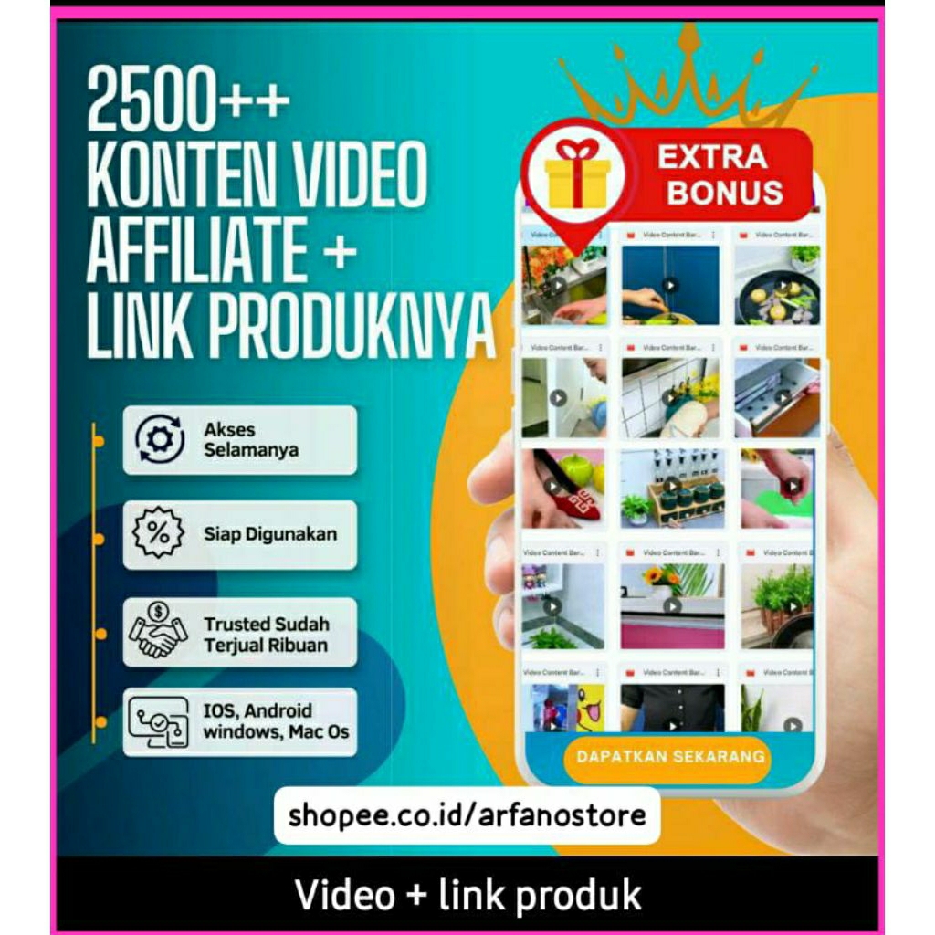 KONTEN VIDEO AFFILIATE TERLENGKAP