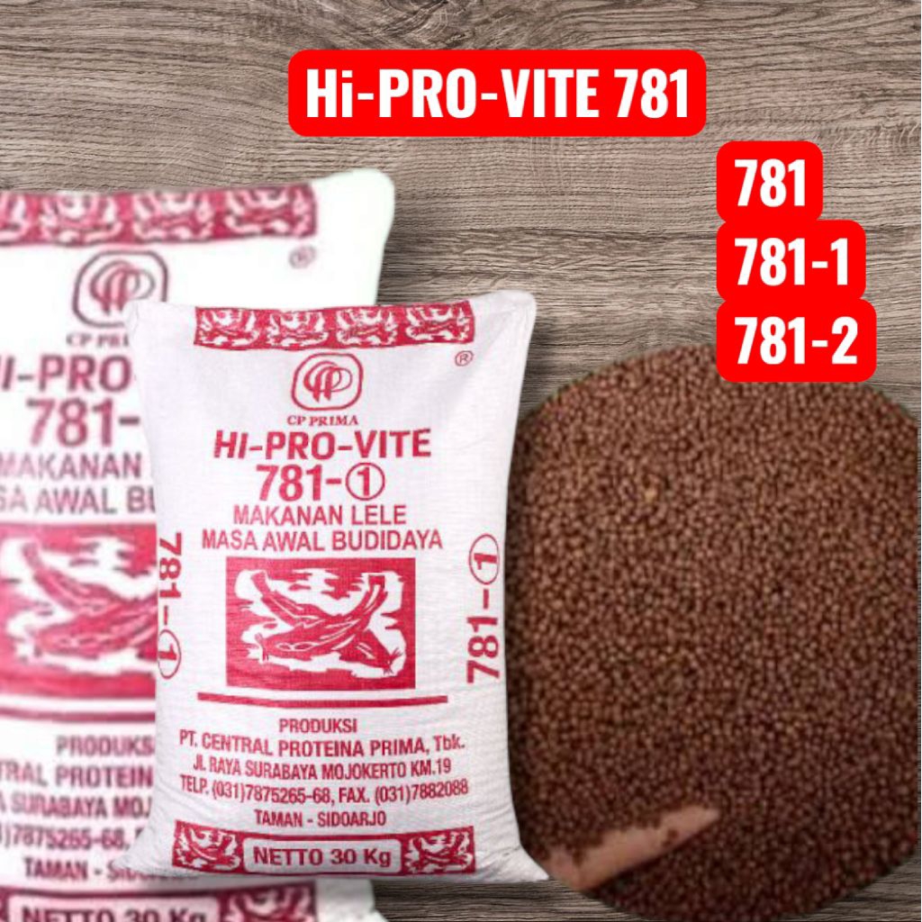 Pelet Ikan Hi Pro vite Protein Tinggi 781 / 781-1 / 781-2 / Kemasan 1/2KG dan 1KG Pelet Ikan Gurame,