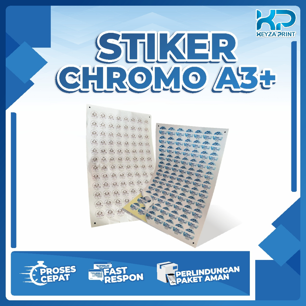 

STIKER A3+ Chromo + Cutting Custom Pola untuk Label Produk & Makanan